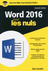 Word 2016 pour les nuls -2e ed. (poche)