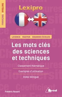 Mots clés des sciences et techniques les  français/anglais