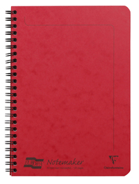 Cahier Europa rouge 120 pages lignées 14,8 x 21cm spiral 4858Z *C