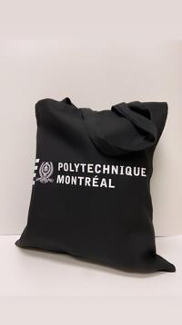 Sac de toile noir Polytechnique Montreal