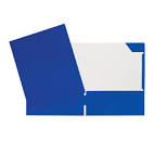 Duo-Tang a deux pochettes bleu foncé LG #34400DBE