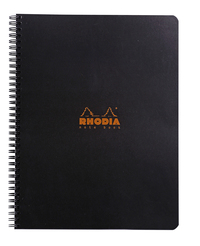 Cahier de note spiral ligné couverture noir Rhodia 193109 *C