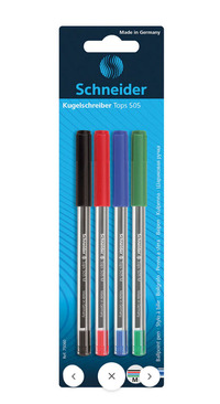 Stylos billes 4 couleurs Schneider TOPS 505