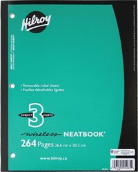 Cahier ligné 3 sujets relié 264 pages #05265